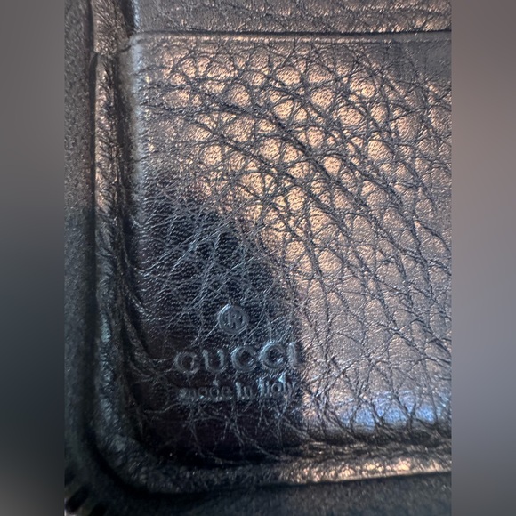 🛍️HP🛍️AUTHENTIC GUCCI👜 Soho Pebbled Leather Zip Around Long Wallet (Black) - Picture 13 of 15
